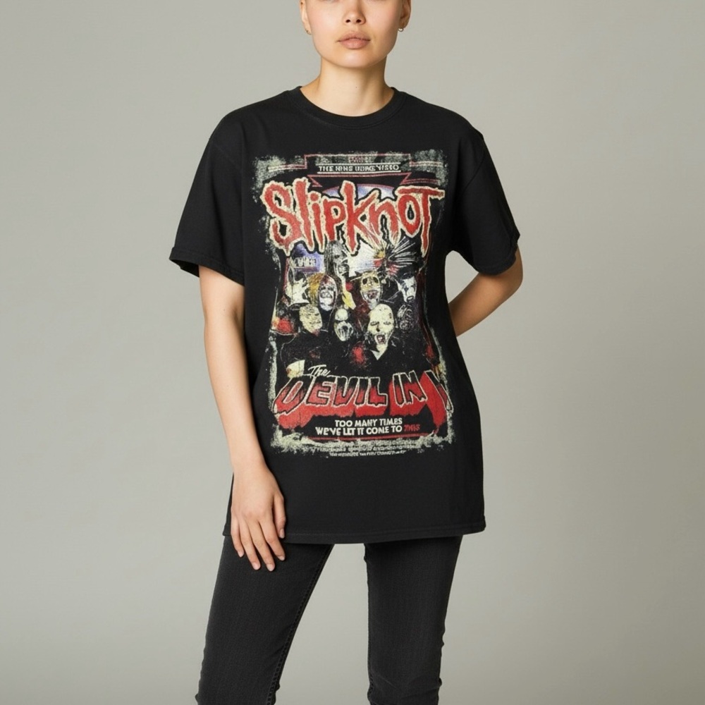 Slipknot Devil In I Graphic Band Tee Black XL Heavy Metal Cotton NWOT